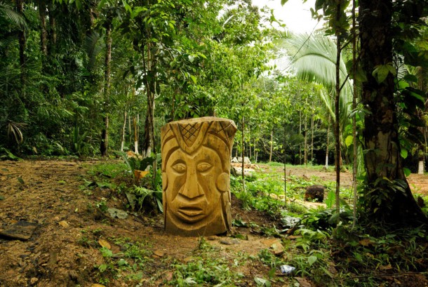 Mayan Carving at Better in Belize Ecovillage