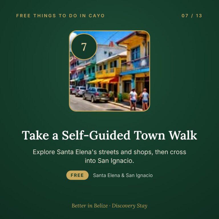 Take a self-guided town walk in Santa Elena and San Ignacio