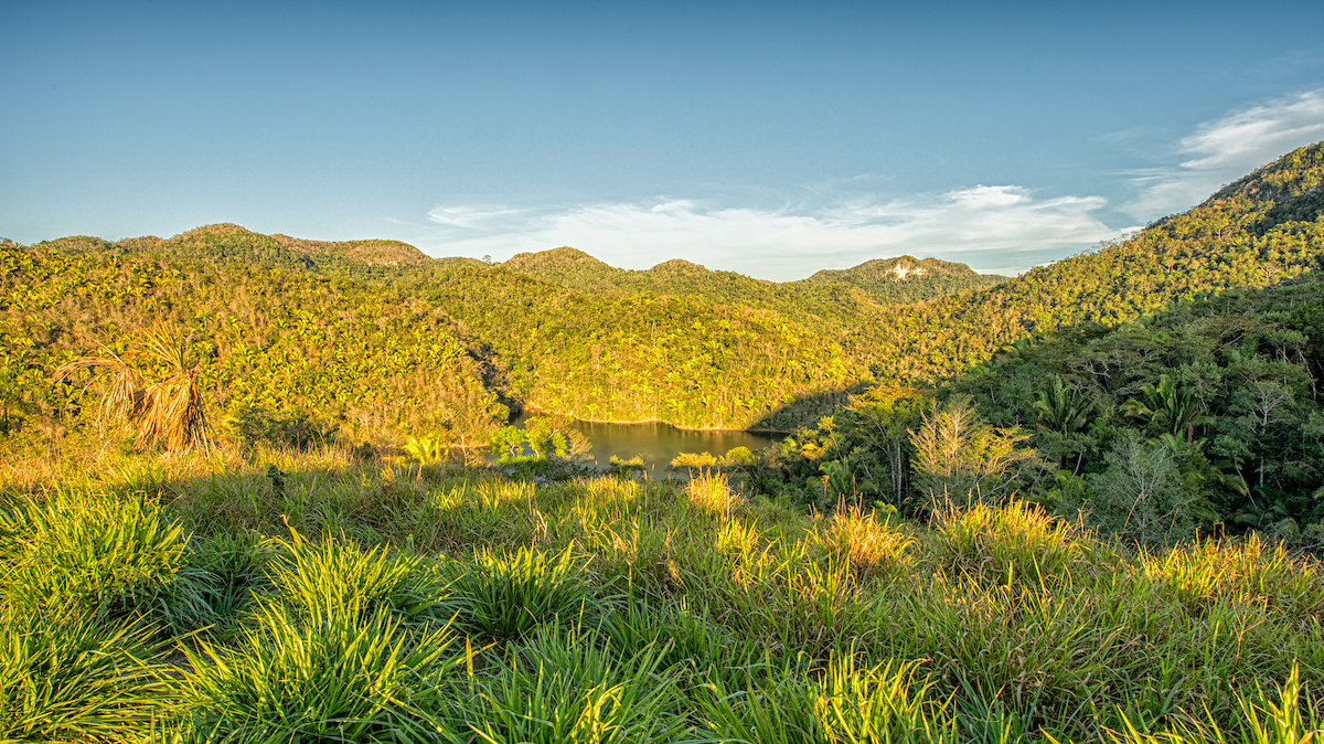 Golden-hour view over the valley