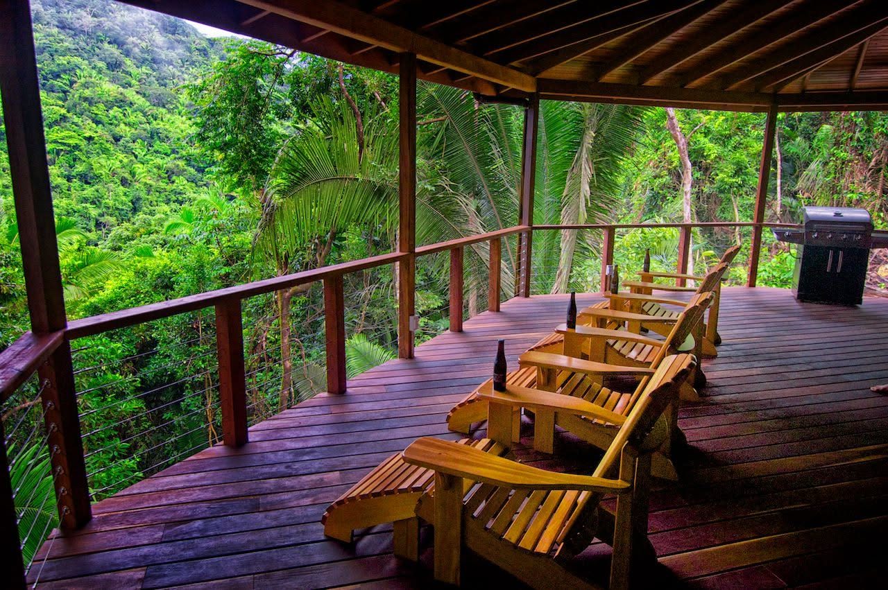 Covered deck overlooking the jungle